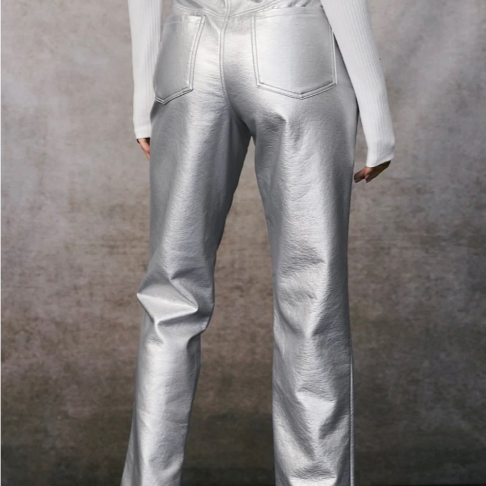 🎉SHILOH SILVER COATED JEANS - Picture 3 of 4